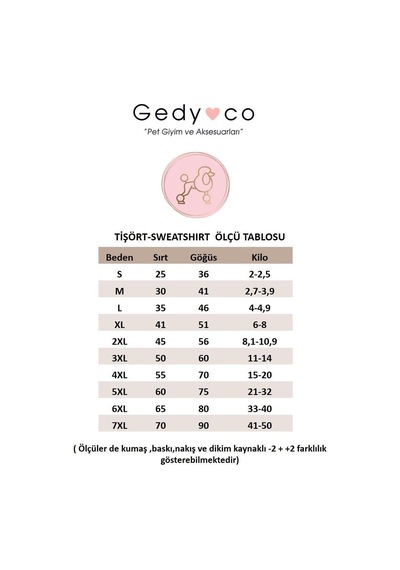 Gedyco W Polarlı Küçük Irk Köpek Kolej Sweatshirtü-21634