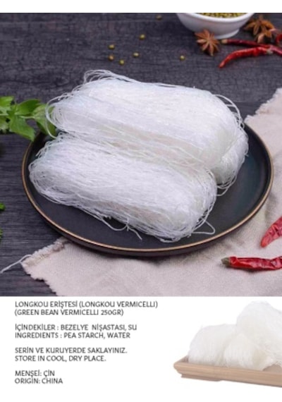 Longkou Bezelye Eriştesi Longkou Green Bean Vermicelli 250 G