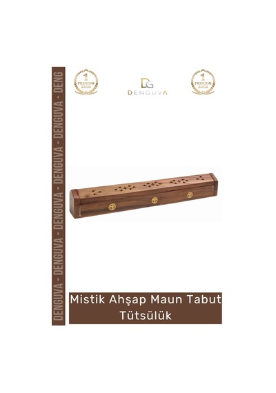 Tütsülük Doğal Mistik Dekoratif Aromaterapi Meditasyon Yoga Tasarım Ahşap Maun Tabut Tütsülük