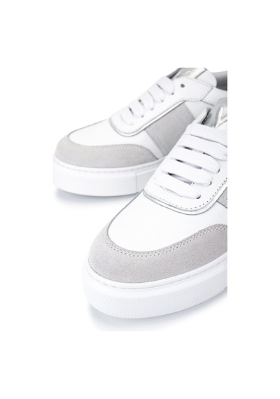 Mario Valentino Kadın Hakiki Deri Beyaz Sneakers & Spor Ayakkabı 1040 91b2213 Bn Ayk Sk25-26 Bıanco/argento