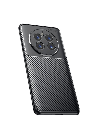 Realme 12 Pro / Pro Plus Uyumlu Kılıf Karbon Tasarım Kamera Korumalı Silikon Telefon Kılıfı Kapak Siyah