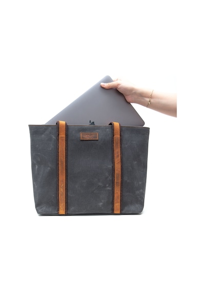 Gillario Design 05 Kanvas Kumaş - Deri Kadın Siyah Omuz Çanta Beyazlamis-1 Kahverengi-1
