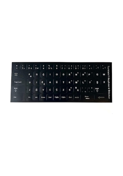 F Klavye Sticker Türkçe Klavye Yapışkan Harf Dizilimi Siyah, Standart, Drwlfskt, Siyah, Erkek