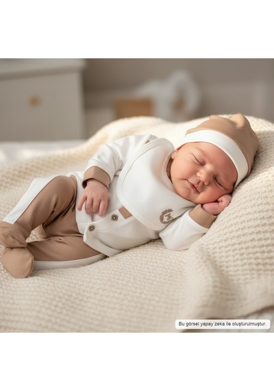 Ürünya Erkek Bebek Little King 5'li Set Kahverengi
