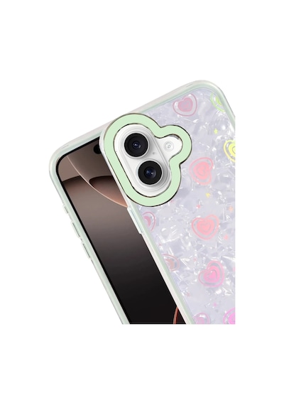 Apple iPhone Uyumlu  16 Uyumlu Lumi Desenli Kapak - Yeşil