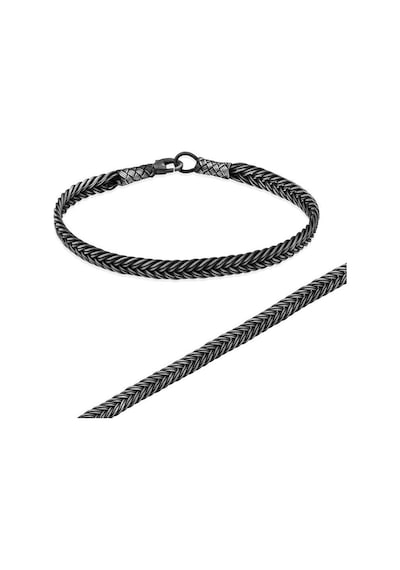 Gümüş El Sarması Kazaziye Unisex Bileklik Sl3745 Gümüş