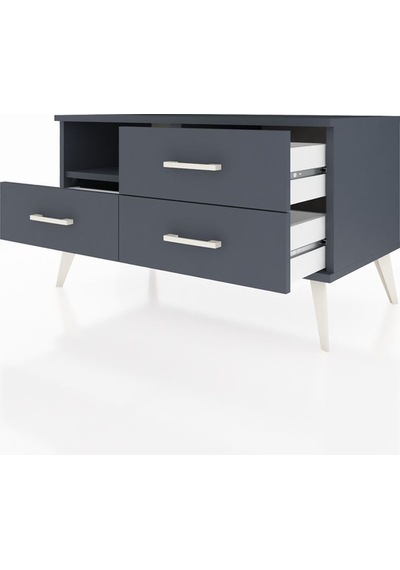Hyperion Şifonyer Tek Raflı 3 Çekmeceli 88x44x48 Antrasit-antrasit Antrasit Hyperion Şifonyer Tek Raflı 3 Çekmeceli 88x44x48 Antrasit-antrasit Antrasit