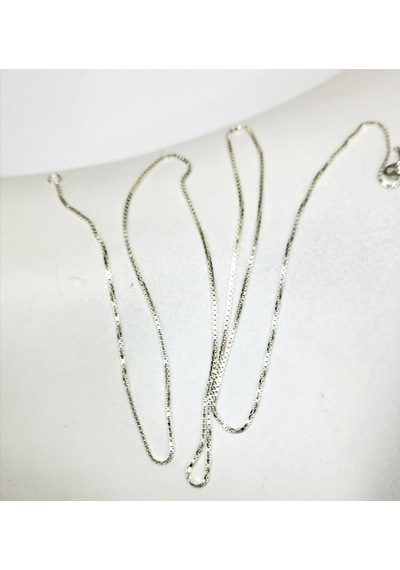 Omar Silver Kadın Küp Kolye Ithal Rodyumlu 0,80 Mm Zincir