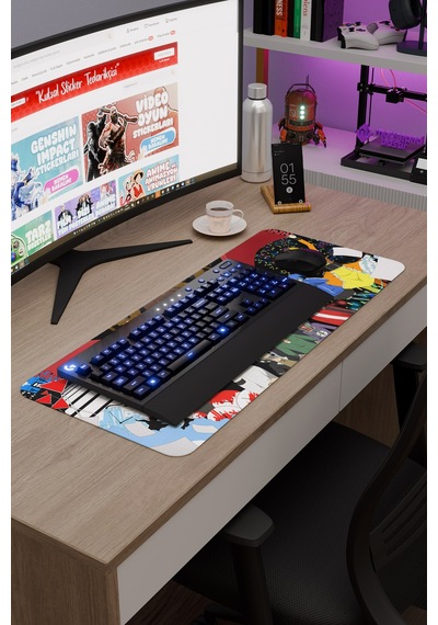 Kagerou Project Kaymaz Dikişli Kauçuk Oyuncu Mousepad V2 - 70x30 Xl Gaming Mouse Pad Fare Altlığı