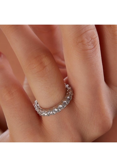 Mia Vento Effective Diamond Standart Düz Tamtur Gümüş Yüzük
