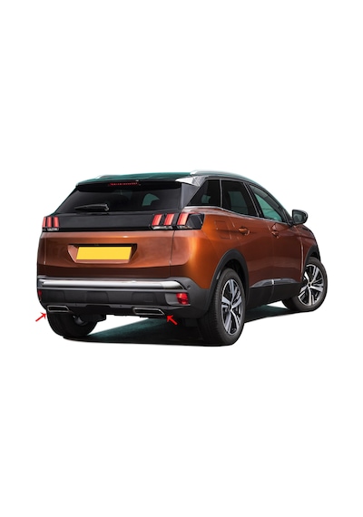 S-dizayn Peugeot 3008 Krom Egzoz Çıkışı 2 Prç. 2016-2023 A+ Kalite
