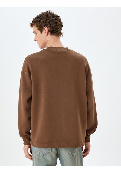 Koton Bisiklet Yaka Oversize Pamuk Karışımlı Slogan Baskılı Sweatshirt Kahverengi 5wam70229mk Kahverengi Koton Bisiklet Yaka Oversize Pamuk Karışımlı Slogan Baskılı Sweatshirt Kahverengi 5wam70229mk Kahverengi