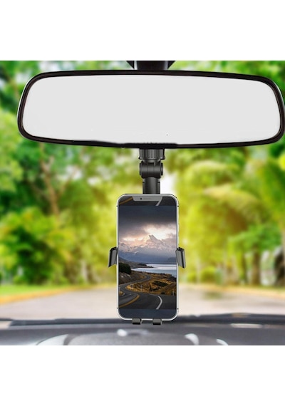 Dikiz Aynası Araç Cep Telefonu Tutucu, 360 Derece Dönebilen Dikiz Aynası Cep Telefonu Tutucu, Araba, Çalışma Masası, Yatak İçin Çok Fonksiyonlu Cep Telefonu Tutucu 059 2 Mixed