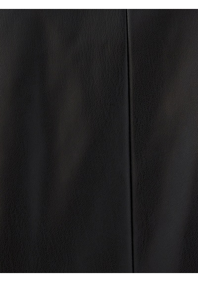 Oversize Fit Kadın Mont Pu Siyah