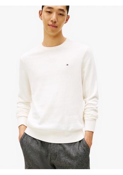 Tommy Hilfiger Pıma Org Ctn Cashmere Crew Neck Erkek Sarı Kazak - Mw0mw28046