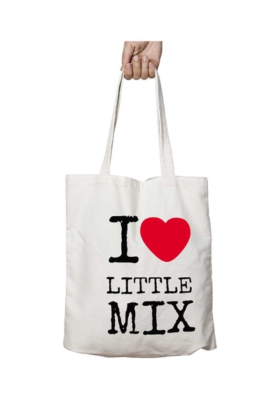 Art Hediye Little Mix İki Taraf Kalıcı Yıkanabilir Okul Plaj Omuz Bez Çanta Çok Renkli