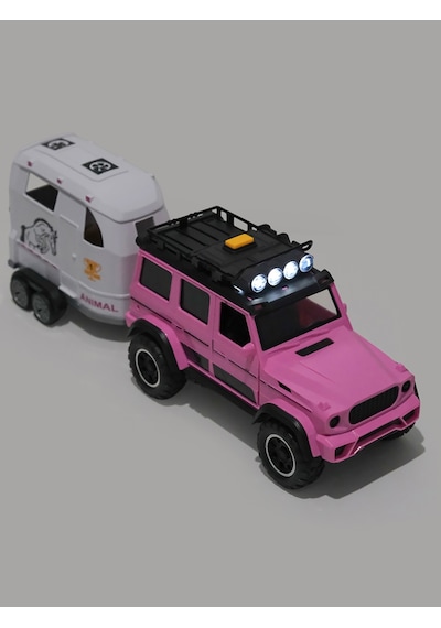 Let's Be Child Drive Sesli Ve Işıklı Pikap Ve At Karavanı - Standart Çok Renkli