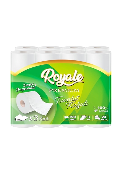 Royale Tuvalet Kağıdı 3 Kat 24 Rulo 3 Paket