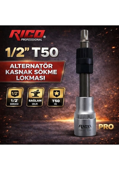 Rıco 1/2 T50 Alternatör Kasnak Sökme Lokması