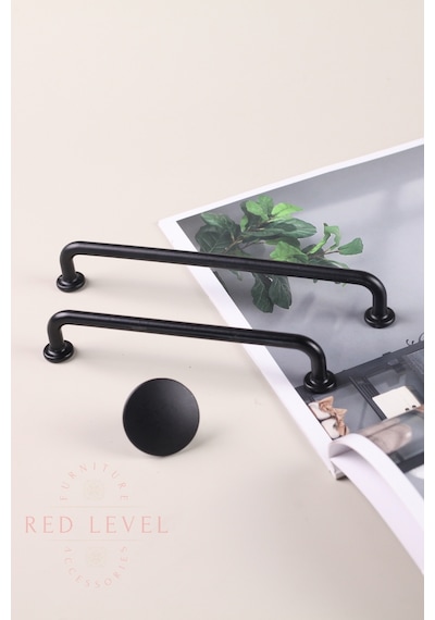 Liva Siyah 128 Mm Modern Lüks Metal Kulp Modelleri Mutfak Dolap Çekmece Mobilya Kulbu Siyah