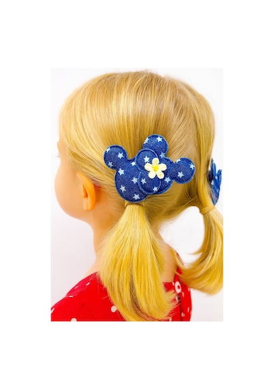 Minnie Kot Desenli Kız Çocuk Toka St07022 Mavi