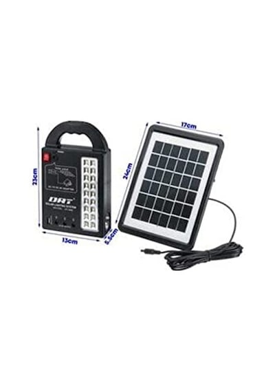 Dat At-999 Güneş Enerjili Solar Aydınlatma Cihazı 10 Parça Siyah