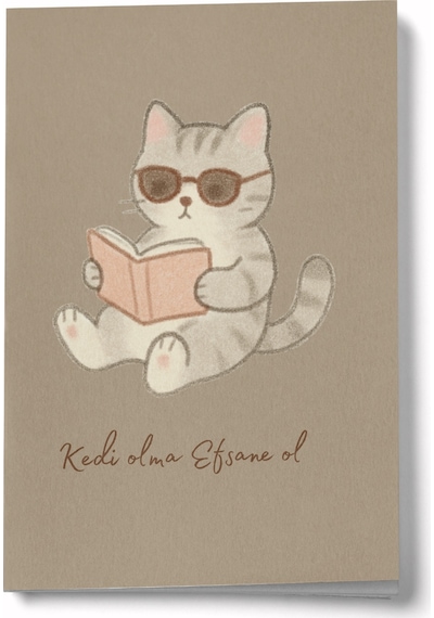 Kedi Olma Efsane Ol A6 Çizgili Mini Defter Not Defteri Çok Renkli