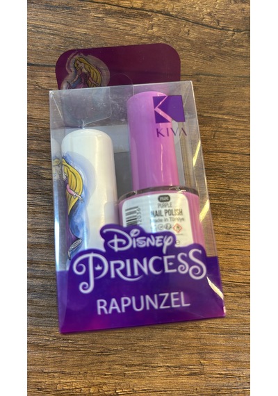 Kiva Disney Princess Rapunzel Mor Oje + Lip Care Dudak Koruyucu Hindistan Cevizi
