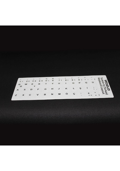 Laptoplar Için Türkçe Q Klavye Sticker - Klavye Etiketi - Beyaz