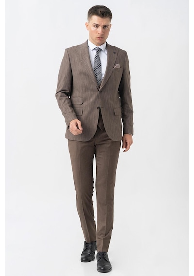 White Stone Grandson Ty2424 Yelekli Likralı Slim Fit Takım Elbise Desenli-desenli Kahverengi White Stone Grandson Ty2424 Yelekli Likralı Slim Fit Takım Elbise Desenli-desenli Kahverengi