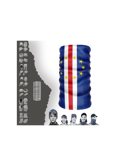 E Taktik Cape Verde Bayrak Desenli Boyunluk Dikişsiz Tüp Maske Buff Baf Saç Bandı Uv+50 Yansıtıcı 4 Mevsim Yarı Termal Üründür Çok Renkli - 918531629 Çok Renkli