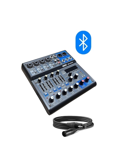 Midex Mdx-06fxu Ses Mikseri Stüdyo Kayıt İçin 6 Kanal Ses Kartlı 99 Dsp Efektli +48v-usb-bluetooth