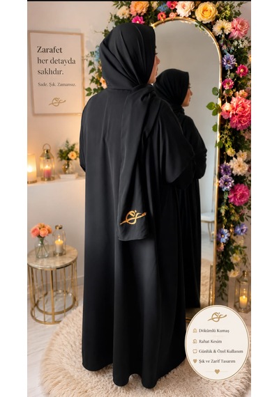 Örs Atölyesi Medine İpeği Namaz Örtüsü Siyah - Siyah