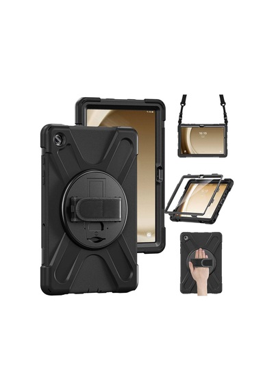 Galaxy Uyumlu  Tab A9 Plus Omsy Defender Tablet Silikon - Siyah Arka Kapak