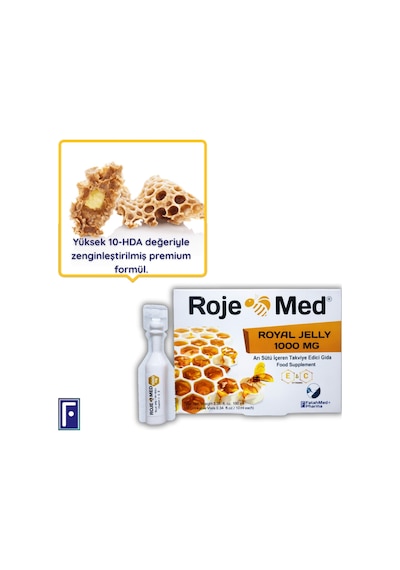 Roje Med Royal Jelly Arı Sütü İçeren Takviye Edici Gıda 1000 Mg 10 x 10 Flakon