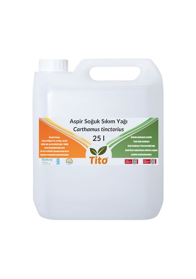 Aspir Soğuk Sıkım Yağı Carthamus Tinctorius 25 Litre 25 L