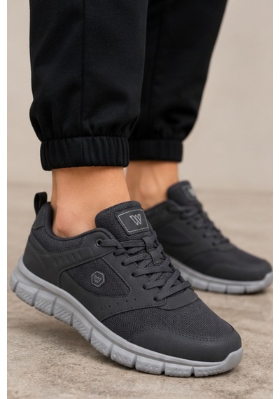 Purewalk Unisex Füme Kalın Tabanlı Spor Ayakkabı - Hafif Esnek Günlük Yürüyüş Sneaker Rahat Koşu...