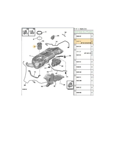 Depo Şamandırası 206 406 Brs1525y4-1525.y4