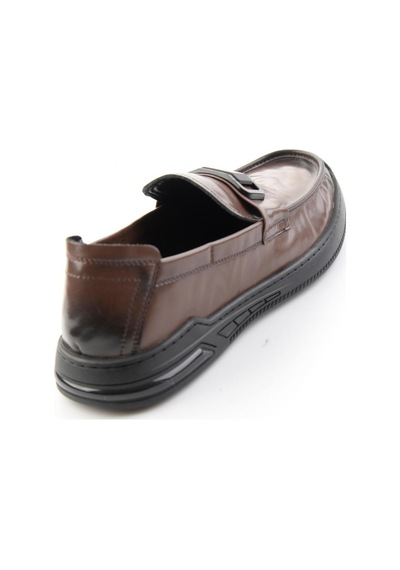 Kahve Hakiki Deri Erkek Loafer Ayakkabı E01185590203