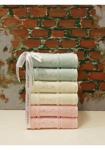 Özdilek Camellia Havlu 6'lı Pembe Krem Mint Çok Renkli