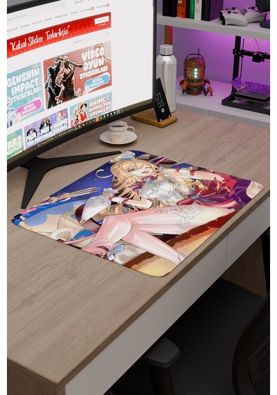 Escoffier Genshin Impact Anime Gacha V3 - 48x40 Xl Gaming Mouse Pad Fare Altlığı