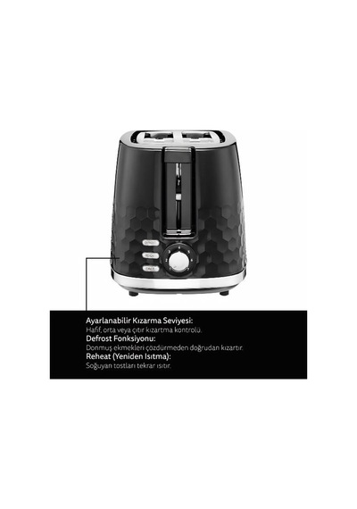 Morphy Richards Hive 850 W 2 Bölmeli Ekmek Kızartma Makinesi