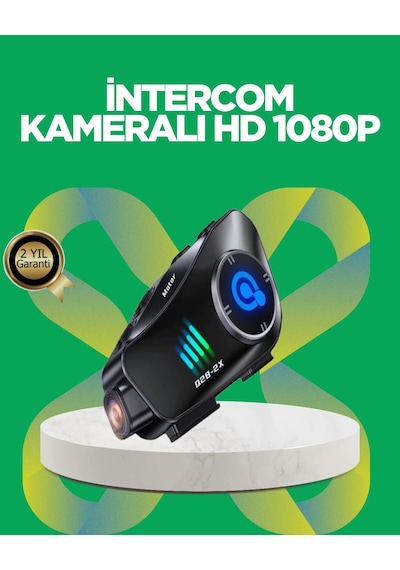 Q28 Bluetooth Kask Kulaklık 1080p Kamera Su Geçirmez Motosiklet Interkom 47058622