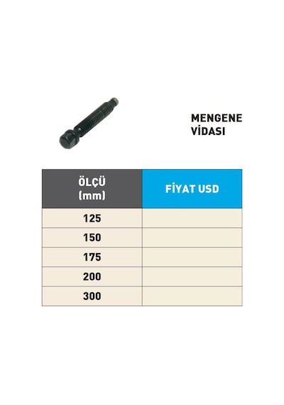 Fett 200mm Krasnic Süper Hassas Tezgah Mengene Vidası