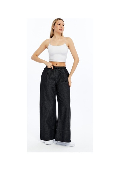 Selectmoda Denim Duble Paça Pantolon Siyah