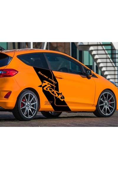 Ford Fiesta Yazılı Desenli Yan Kapı Sticker Etiket Modeli