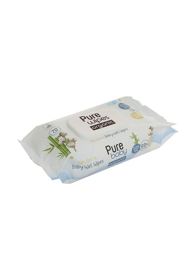 Pure Wipes Pure Baby Organic Yenidoğan Islak Havlu 70 Adet