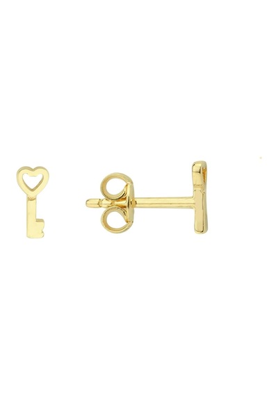 Goldkupe 14 Ayar Altın Minik Anahtar Küpe 0,57 Gr-1804