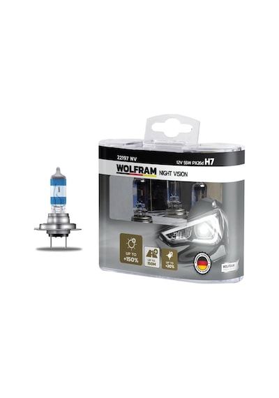 Ampul - 326 - 12v H7 55 Px26d Nıght Vısıon 150 Fazla 20 - Glblseme - Beyaz Işık