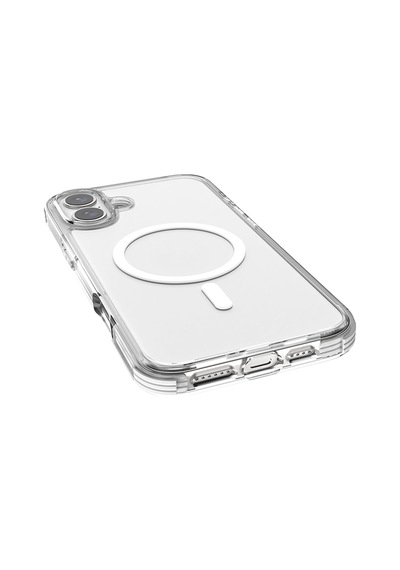 Apple Uyumlu iPhone 16 Kılıf Magsafe Şarj Özellikli Airbag Tasarımlı Raptic Clear Serisi Şeffaf Kapak Beyaz
